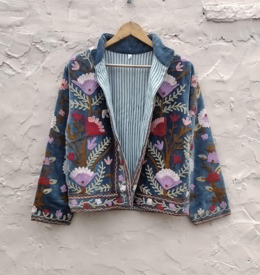 Chaqueta terciopelo reversible